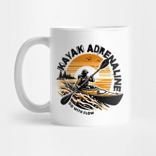 Kayak Adrenaline Go With Flow - Kayaking Mug